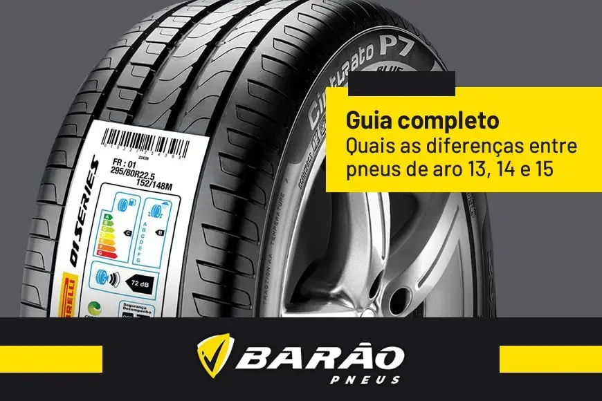 Guia completo: quais as diferenças entre pneus de aro 13, 14 e 15?